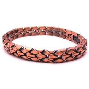  Copper Gator Skin   Magnetic Therapy Bracelet Jewelry