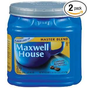 Maxwell House Master Blend Ground Coffee, 34.5 Ounce Cannister (Pack 