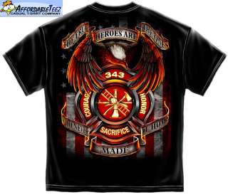   SEPTEMBER 9 11 TRIBUTE FIREFIGHTER SERVICES POLICE,FIRE SS T SHIRT X4