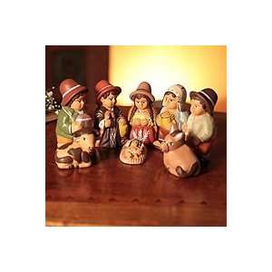  Ceramic nativity scene, Christmas Peace (set of 8): Home 