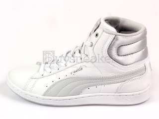 Puma First Round Super L Wns White/Gray High Tops Leather 2011 Casual 