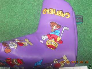 New Garfield Odie Putter Head Cover Purple, magnetic  