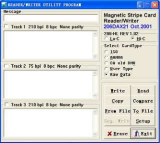 track Magnetic Card Reader Writer Encoder Comp MSR206  