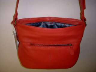 NEW STONE MOUNTAIN RED LTH COMPARTMENTS HANDBAG $168  