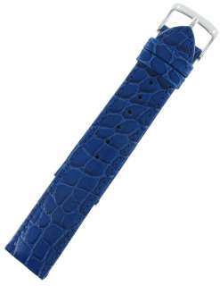 20mm Mens Blue Alligator Grain Watch Band Strap Speidel