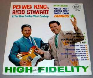 PEE WEE KING & REDD STEWART   STARDAY 284 Back Again  