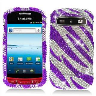 Purple Zebra Bling Hard Case Cover for Samsung Admire R720 Cricket 
