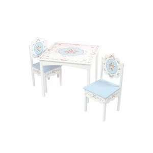   Chair Set   Color White with blue and pink details
