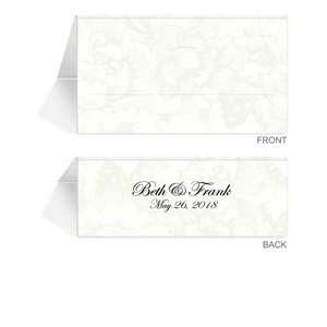  190 Personalized Place Cards   Lime & Green Floral Jubilee 