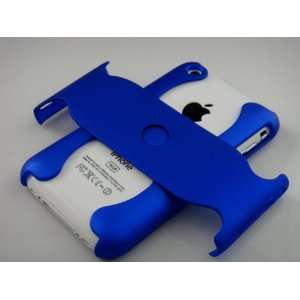  BLUE Hard Plastic Rubber Feel Dual Shield Case for Apple 