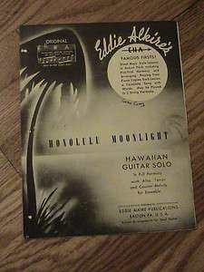   ALKIRES HONOLULU MOONLIGHT hawiian guitar solo sheet music  