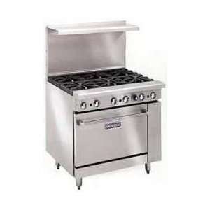   36in Restaurant 4 Gas Burner Range w/ 12in Griddle & Oven: Appliances
