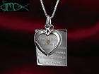 STERLING SILVER Mustard Seed Heart & Quote Necklace New