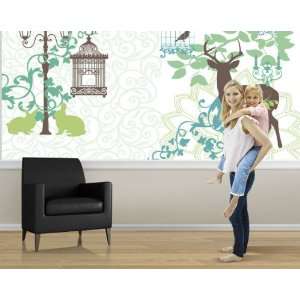  Baroque My Heart Pre Pasted Mural Bright/White