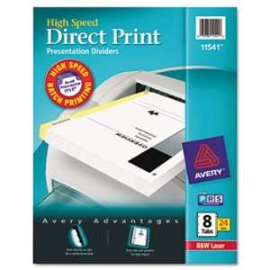 com Avery 11541   Direct Print Unpunched Presentation Dividers, 8 Tab 