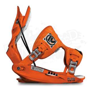 New 2012 Flow M9 SE Snowboard Bindings   Orange   Size Medium  