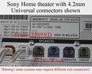 sony home theater speaker cable connectors 4,2 4.2mm  