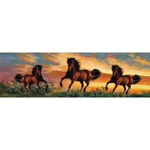  Horses   Fire in the Sky Rear Window Decal: Automotive