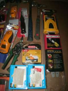 WHOLESALE LOT OF ASSORTED HAND TOOLS AND ACCESSORIES  