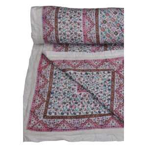   Reversible Quilt with Block Print Work Qlt00186