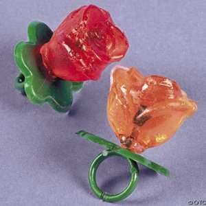 Rose Shaped Ring Candy Suckers (1 dz) Grocery & Gourmet Food