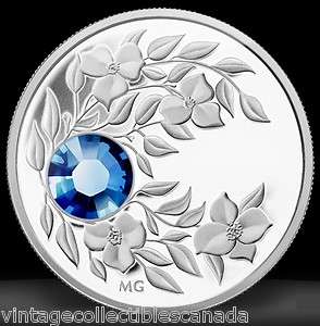   SEPTEMBER BIRTHSTONE (SAPPHIRE) .9999 SILVER CASED COIN   NO TAX