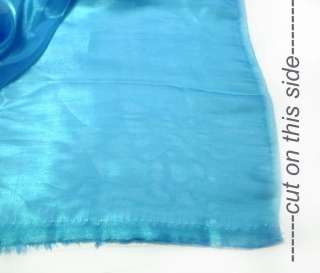 k36 Teal Blue Mirror Organza Fabric Mesh Sheer by Yard  