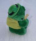 Vtg Plush Green R.Dakin 1985 Irish St Patricks Day Clip On Teddy Bear 