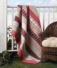 red quilted throws  