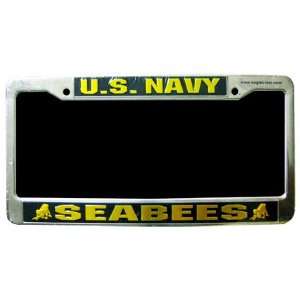   Seabees Anchor Armed Forces Military Navy and Gold Logo Automotive