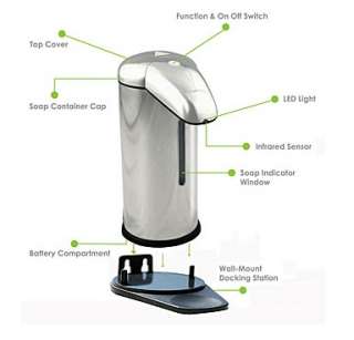 iTOUCHLESS STAINLESS STEEL AUTOMATIC SENSOR SOAP DISPENSER ESD002S 