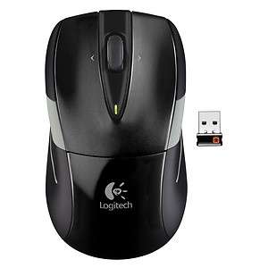 New Logitech M525 Wireless Mouse Nano Receiver Black / Grey 910 002696 