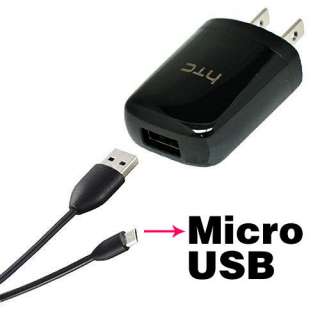 OEM Home Wall Charger+USB Data Cable for Sprint HTC EVO 4G Desire HD 