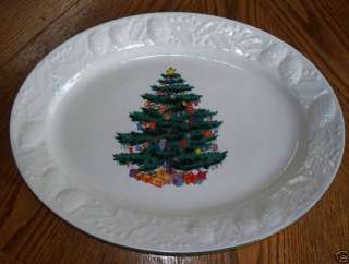 GEI China Holiday Christmas Tree 14 Turkey Platter  