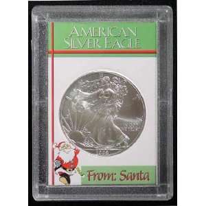 2011 American Silver Eagle Dollar Coin Uncirculated in From Santa 2x3 