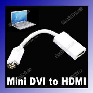 Mini DVI Male To HDMI Female Video Adapter Cable For Apple Macbook 