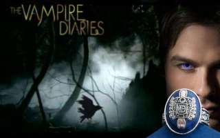 THE VAMPIRE DIARIES Season 1 2 3 Damon Salvatore D Silver Ring Size 9 