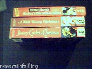 Christmas VHS Tapes Mickey Carol, Jiminy, Walt Disney  