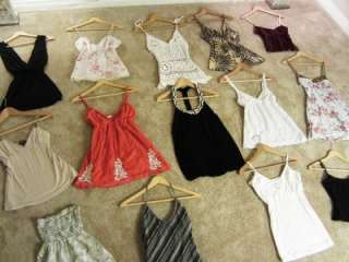 HUGE LOT! 14 CAMISOLES TOPS BEBE GUESS MARCIANO CALVIN KLEIN BLOUSES 