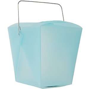  Large Blue Plastic Chinese Takeout Container (4 x 3 1/2 x 