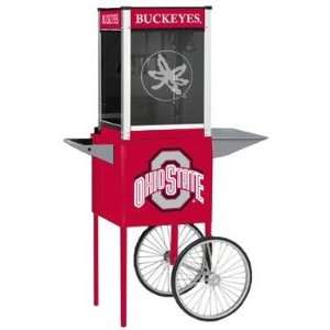 Ohio State OSU Buckeyes Commercial Grade Theater Popcorn Popper W/Cart