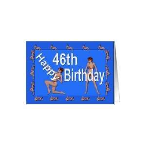  46th Birthday Pin Up Girls, Blue Card Toys & Games