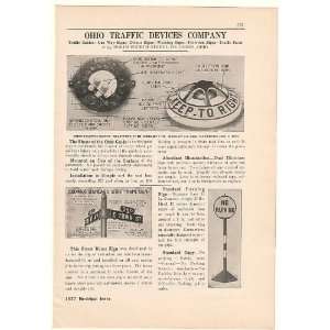  1927 Ohio Traffic Devices Guide Street Signs Print Ad 