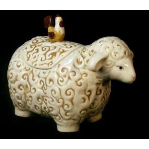  Sheep Cookie Jar W/ Rooster On Back Toys & Games