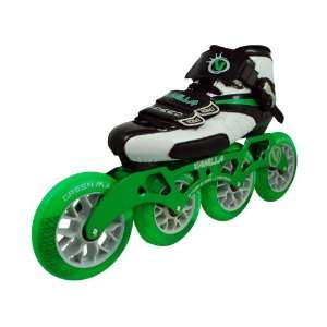  Vanilla Green Machine Inline Speed Skates   Black and 