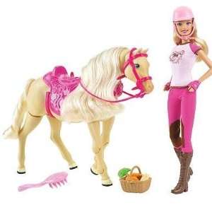  Barbie® Tawny Walking Horse & Doll Set Toys & Games