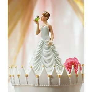 Wedding Cake Topper   Princess Bride Kissing Frog   Prince (1 Topper 