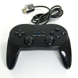   Pro Controller (black) For Nintendo Wii+Cosmos cable tie Video Games