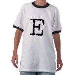Letter E Shirts by typewritten4you